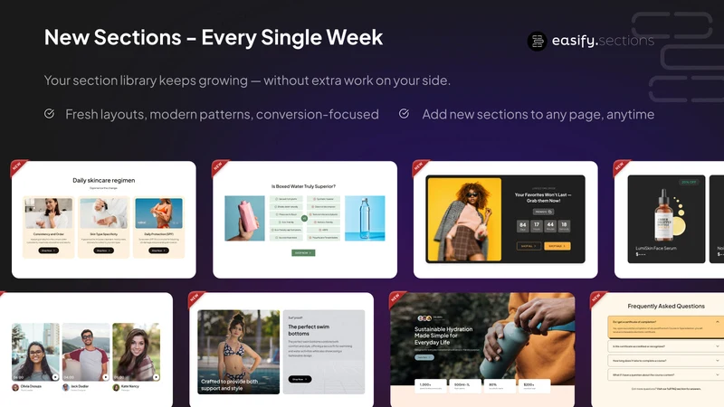 Easify – Theme Sections