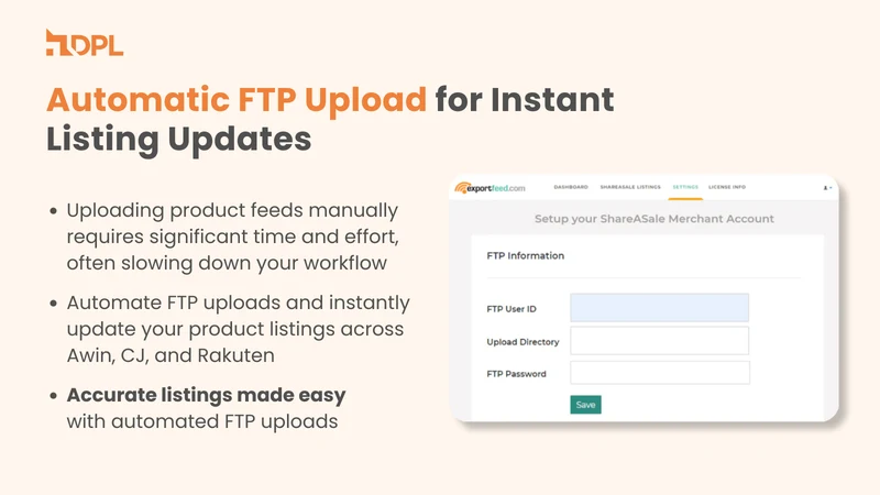 Awin, CJ Product Feed ‑DPL