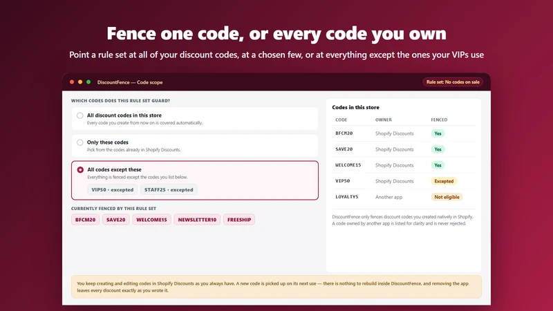 Fleeta DiscountFence: Codes