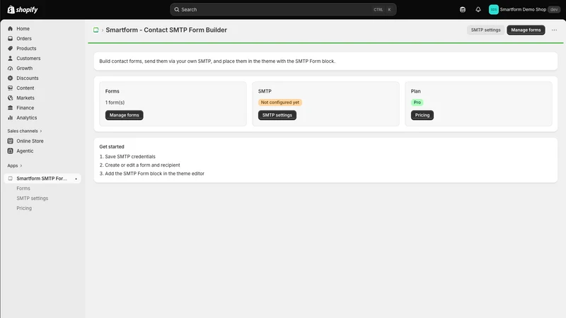 Smartform SMTP Form Builder