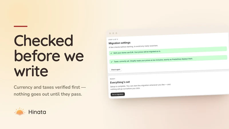 Hinata: PrestaShop Migration