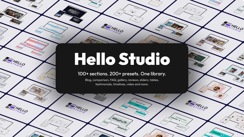 Hello Studio: Theme Sections