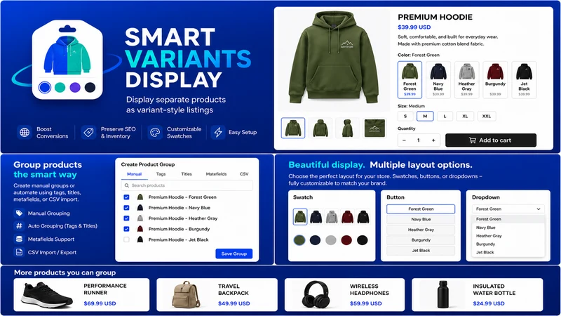 Smart Variant & Swatch Display