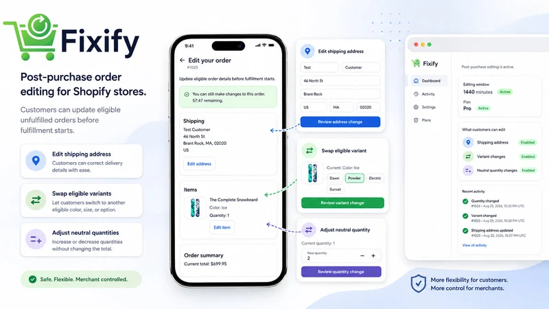 Fixify: Order Editing