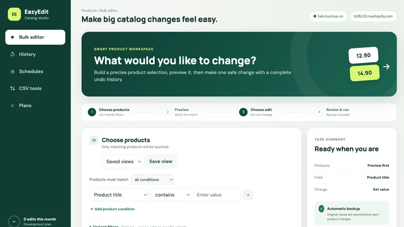 EazyEdit: Bulk Product Edit
