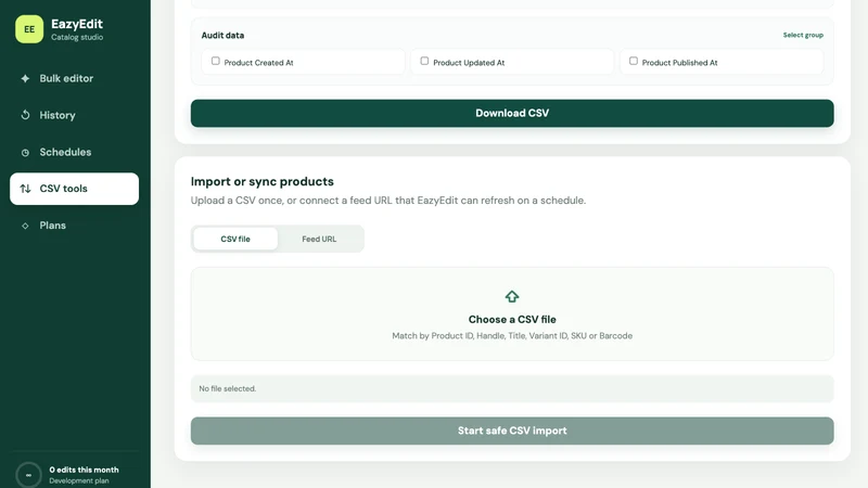 EazyEdit: Bulk Product Edit