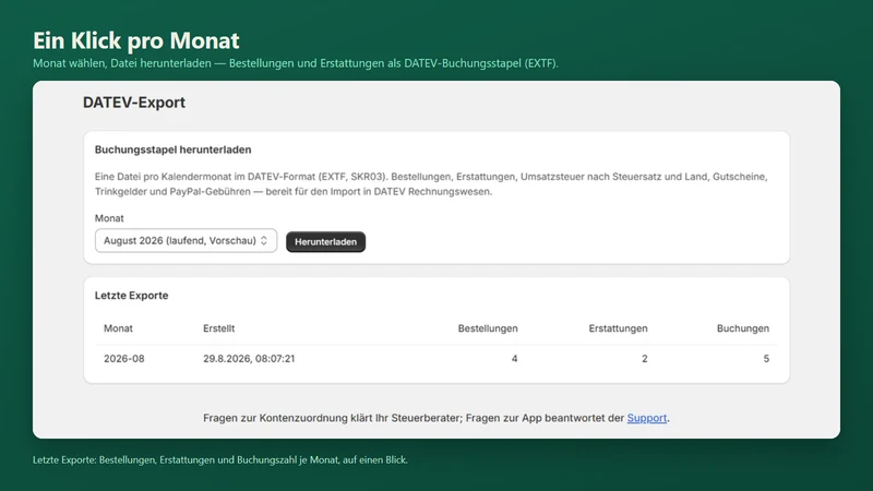 Export für DATEV