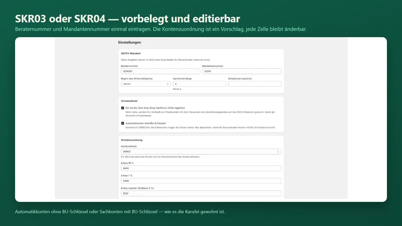 Export für DATEV