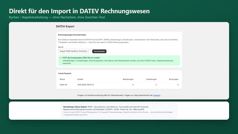 Export für DATEV