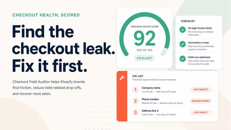 Checkout Field Auditor