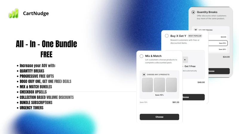 CartNudge cart & Bundle