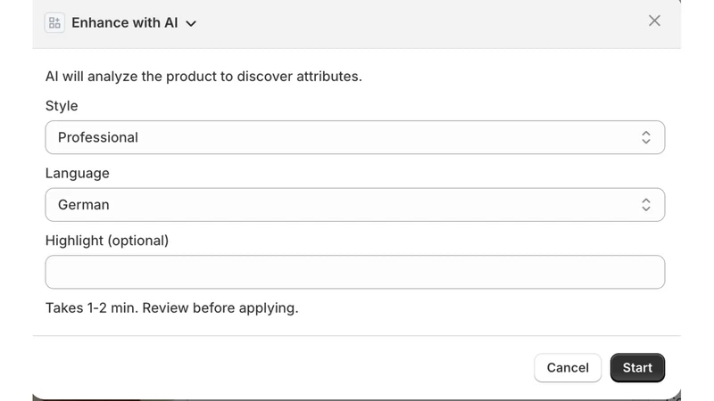 1tm AI Product Info