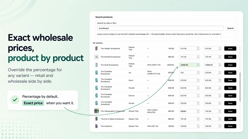 Explato Wholesale Pricing Tier