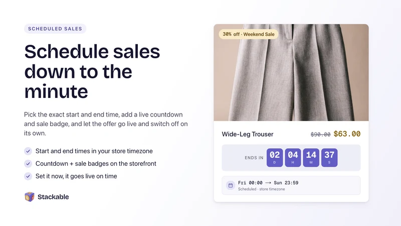Stackable ‑ Volume Discounts