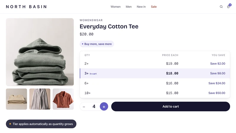 Stackable ‑ Volume Discounts