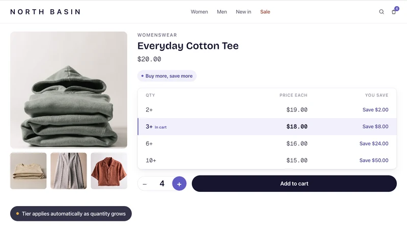Stackable ‑ Volume Discounts