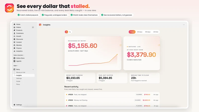 Retry ‑ Paid order leak alerts