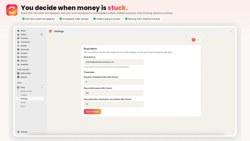 Retry ‑ Paid order leak alerts