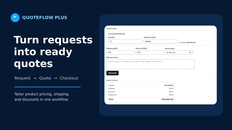 StoreForge QuoteFlow