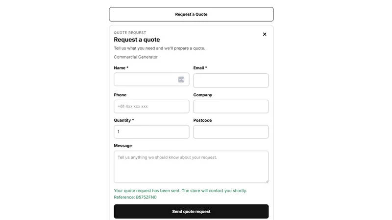 StoreForge QuoteFlow