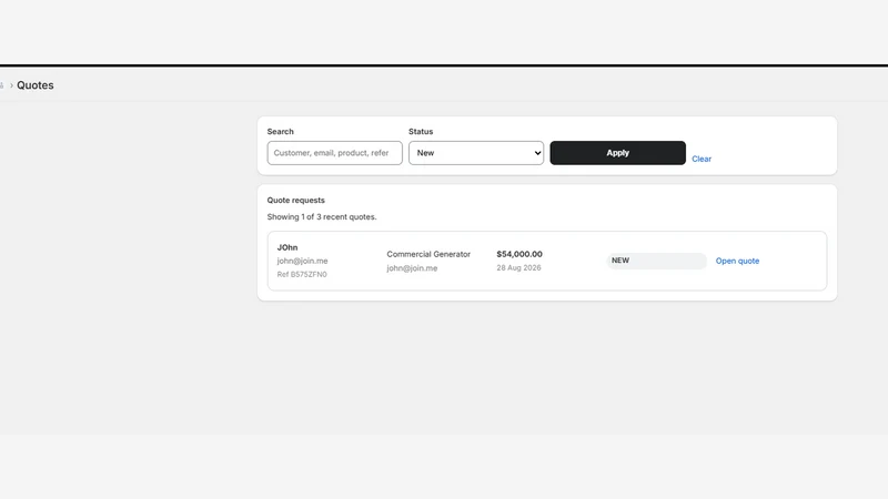 StoreForge QuoteFlow