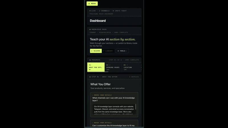 Aidevelopia AI Support Agent