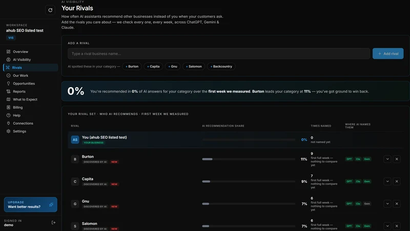 a.hub SEO — AI Visibility
