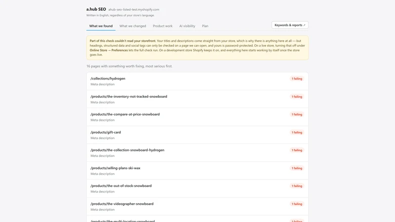 a.hub SEO — AI Visibility