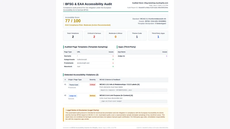 BFSG Accessibility Scanner