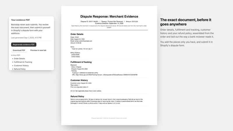 Backstop: Chargeback Watch