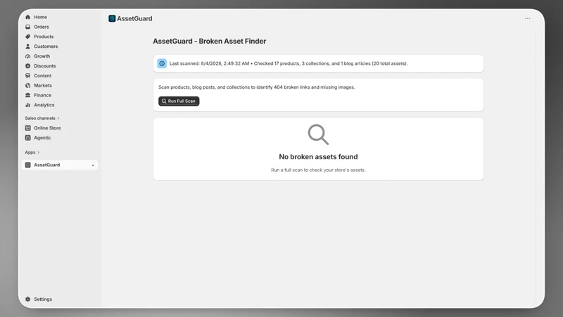 AssetGuard: Fix Broken Links