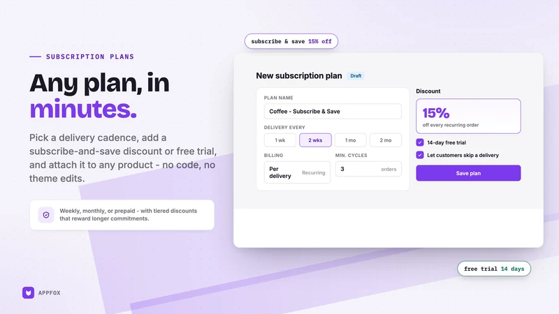Appfox Subscriptions App