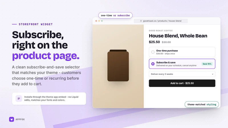 Appfox Subscriptions App