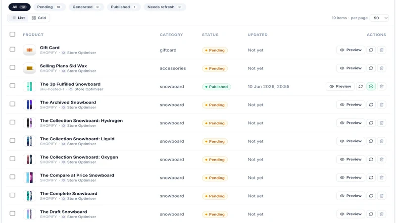AI Store Optimiser