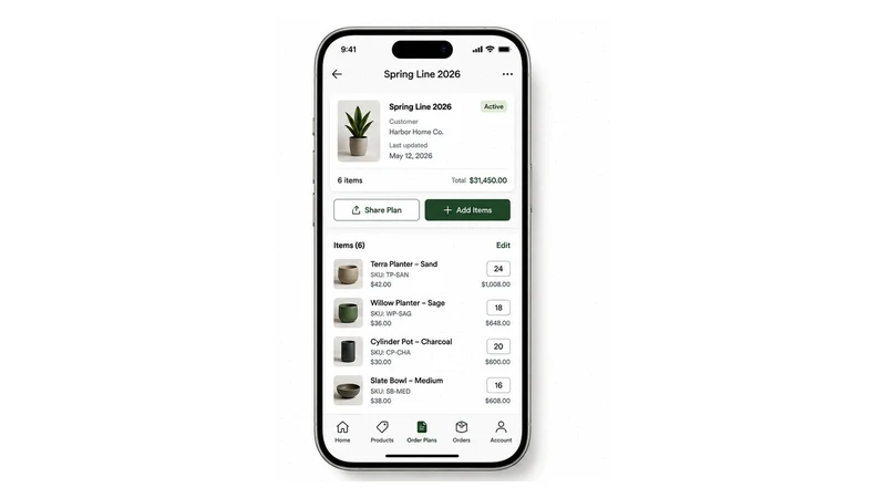 Wholesale Order Plans