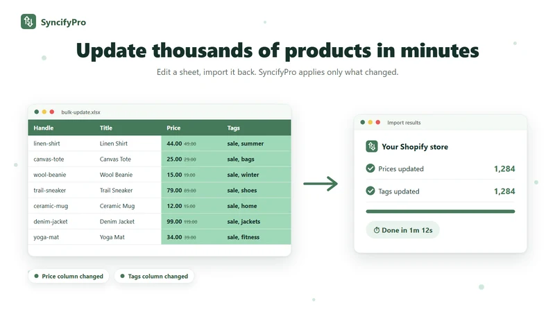 SyncifyPro: Export & Import