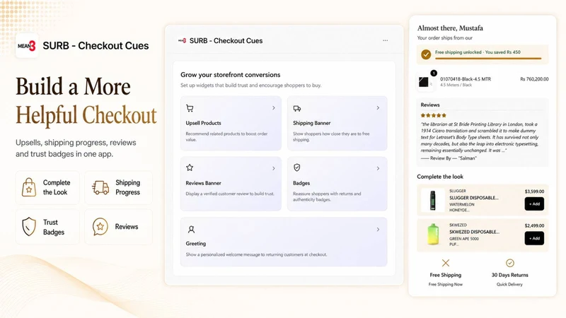 SURB ‑ Checkout Cues