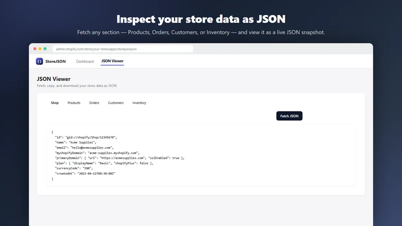 StoreJSON