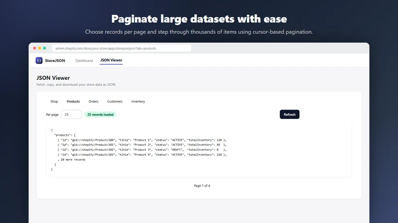 StoreJSON