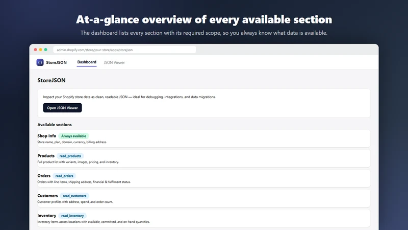 StoreJSON