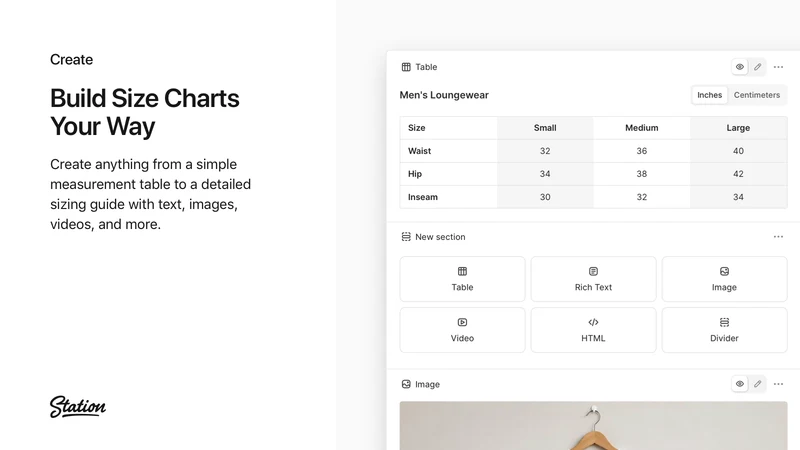 Wellmade Size Charts
