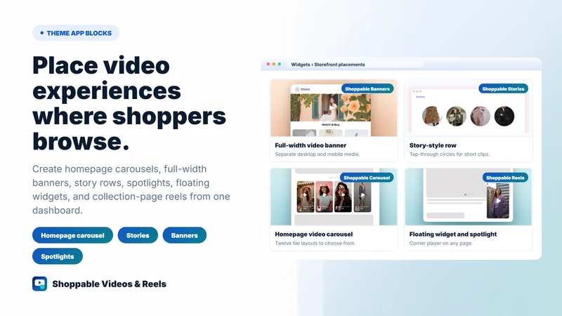 OCS: Shoppable Videos&Reel