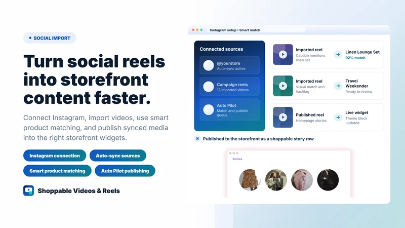 OCS: Shoppable Videos&Reel