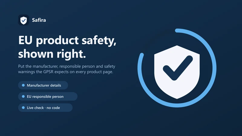 Safira: GPSR Product Safety