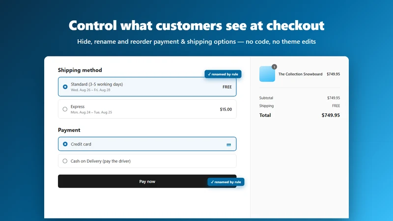 Fleeta CheckoutPilot: Rules