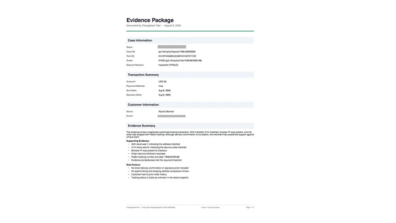 Chargeback Trail