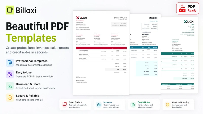 Billoxi: Smart Invoice PDF