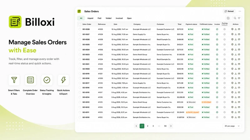 Billoxi: Smart Invoice PDF