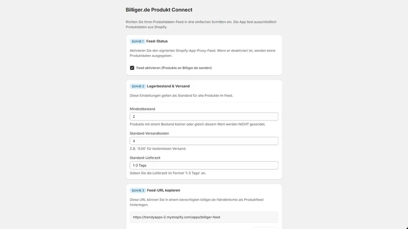Webtorn: billiger.de Connect