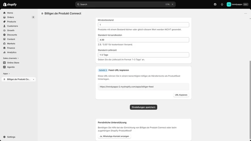 Webtorn: billiger.de Connect